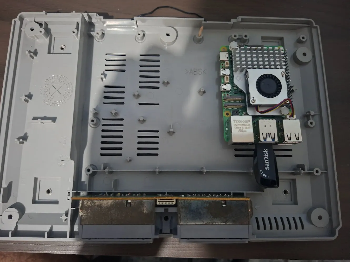 Raspberry dentro do PS1